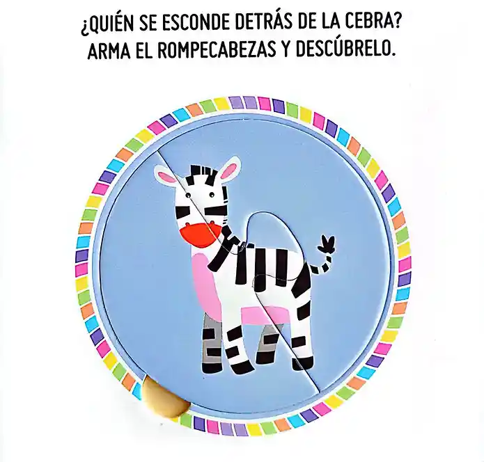 Libro Para Niños Y Rompecabezas Animales De La Selva Niñas