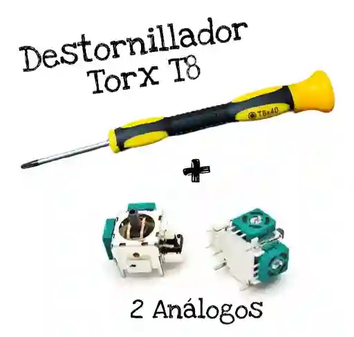 Destornillador Torx T8 + 2 Análogos Para Control De Xbox 360