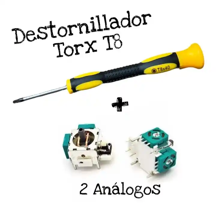 Destornillador Torx T8 + 2 Análogos Para Control De Xbox 360