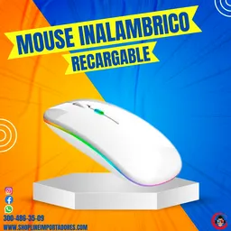 Mouse Inalambrico Recargable Gamer Blanco