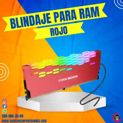 Blindaje Para Ram Coolmoon Original Rojo