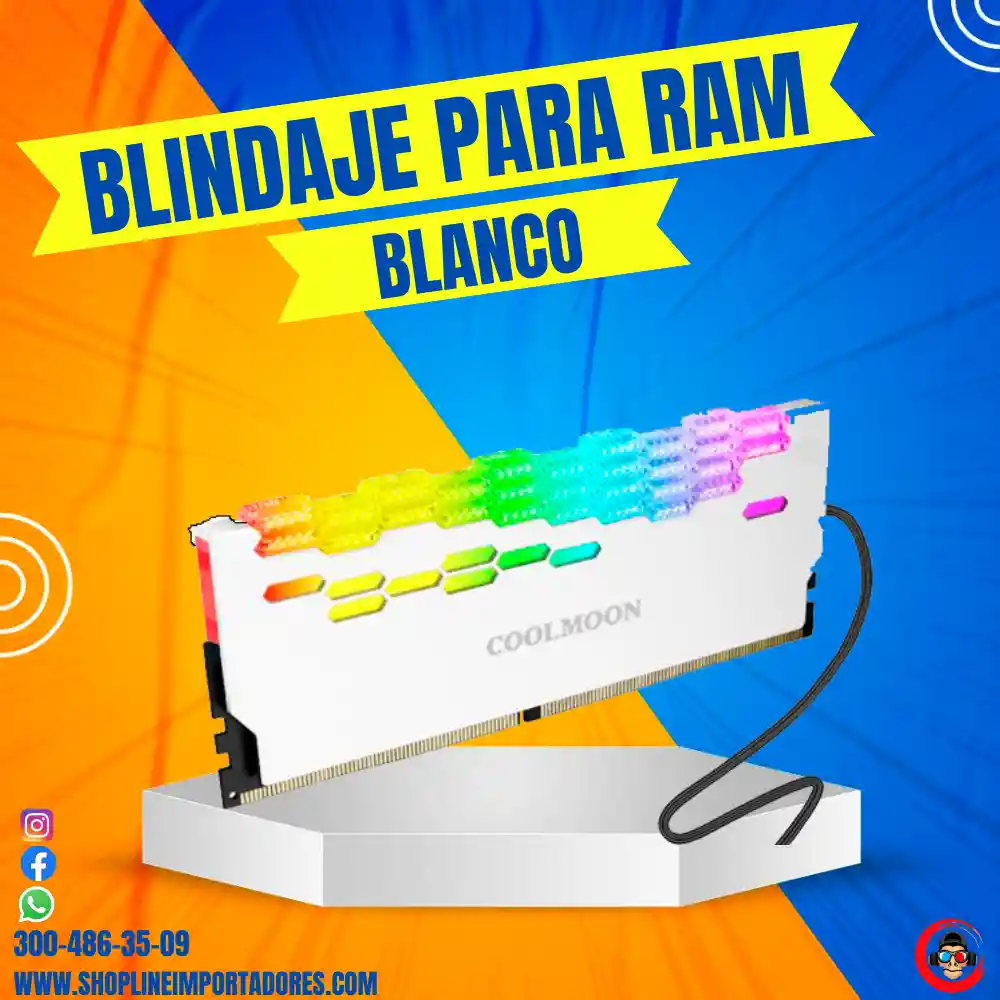 Blindaje Para Ram Coolmoon Original Blanco