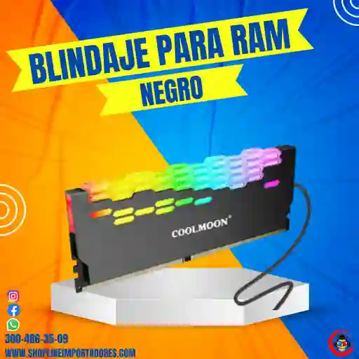 Blindaje Para Ram Coolmoon Original Negro
