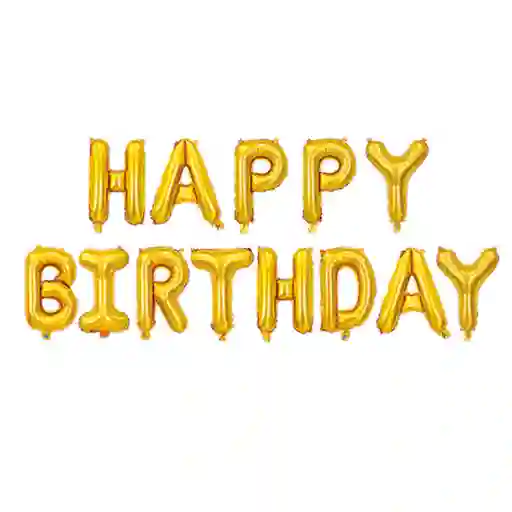 Kit Globo De Letras Happy Birthday 15 Und