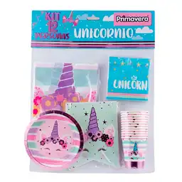 Kit De Fiesta Unicornio 12 Personas