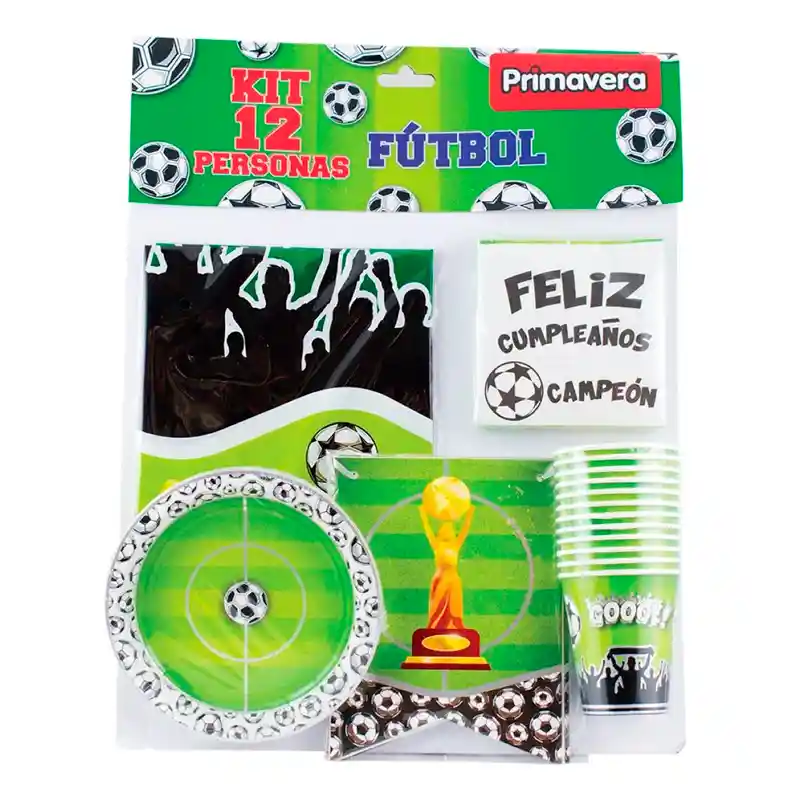 Kit Fiesta De Futbol 12 Personas