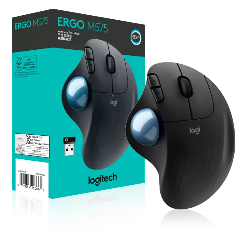 Logitech Mousetrackball Inalambrico Ergo M575