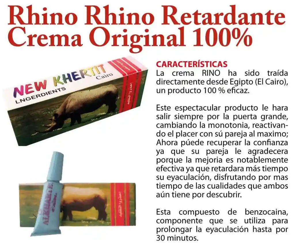 Retardante Rhino En Crema