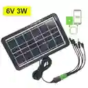 Panel Solar Portátil 6v 3w Cable Usb Cargador Celular Cl-630