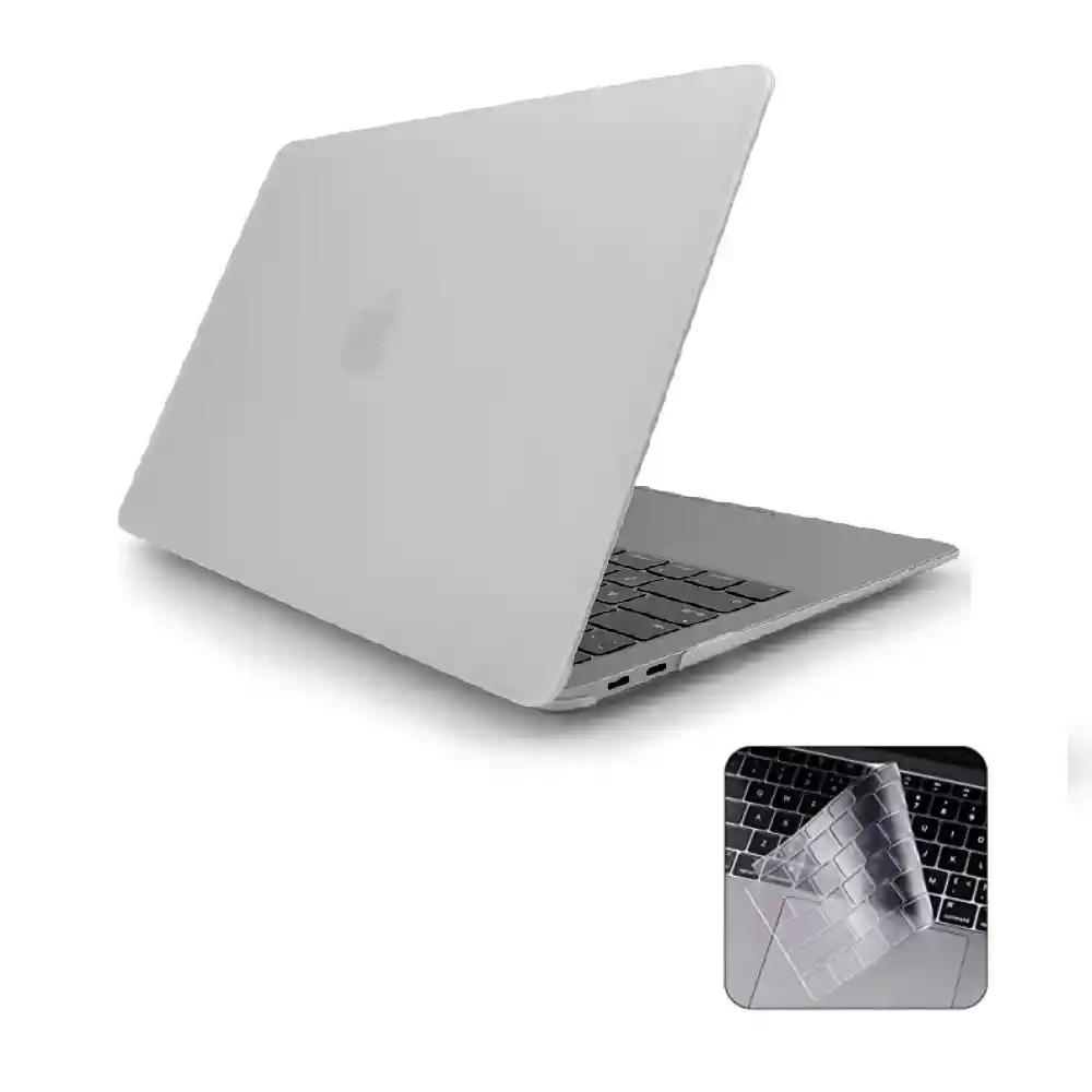 Carcasa Antideslizante + Teclado Español Macbook Air 13 2008 A 2017 - Transparente