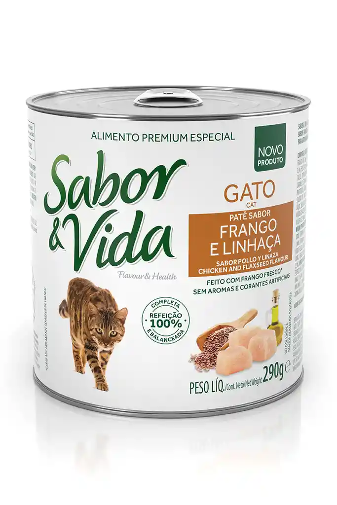 Sabor Y Vida Gatos Pollo Y Linaza X 290 Gr