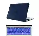 Carcasa Antideslizante + Teclado Español Macbook Pro 13 Con Unidad De Cd - Azul Oscuro