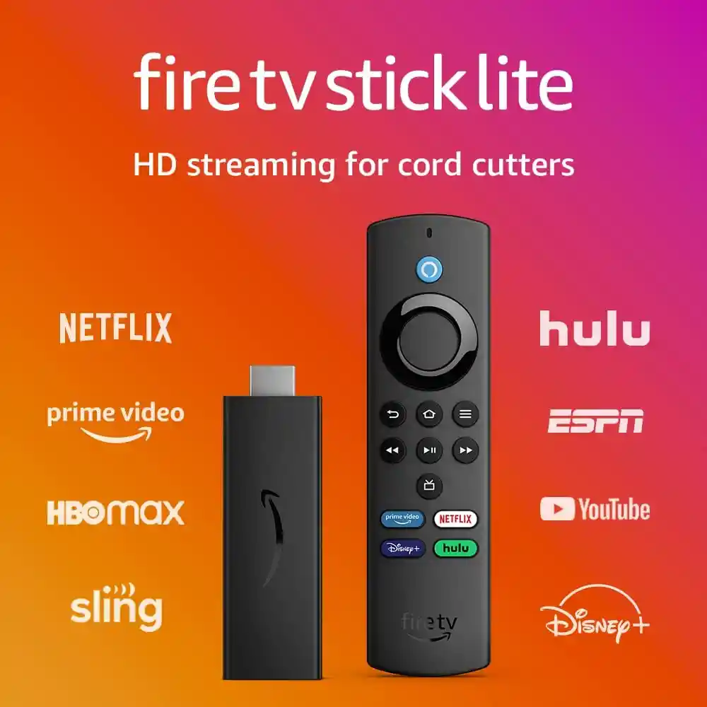 Fire Tv Stick Lite Amazon Con Control 2da Gen Y Botones Dedicados Netflix, Disney