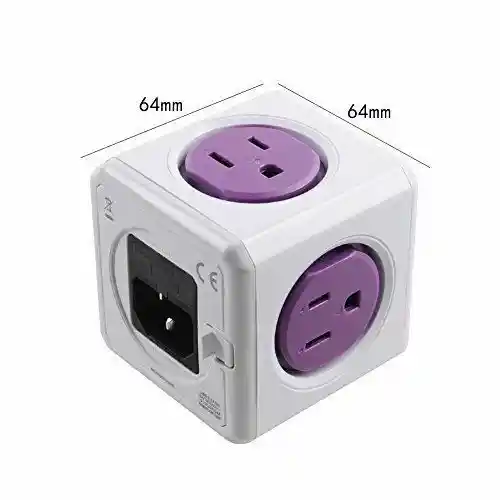 Multitoma Powecube 4 Entradas 2 Puertos Usb + 4 Adaptadores Viajera