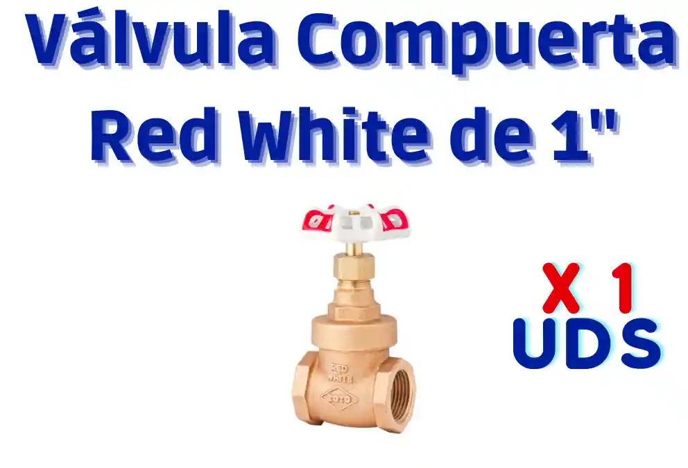 Válvula Bronce Compuerta Red White De 1"