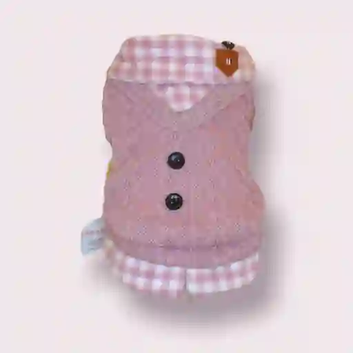 Ropa Para Perro O Gato Saco Sweater Tejido De Botones Rosa