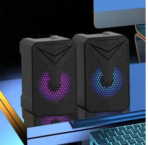 Parlante Speaker Computer Rgb E005 Aoas