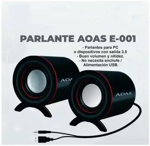 Parlante Para Pc Aoas E 001 Pequeños Bafles