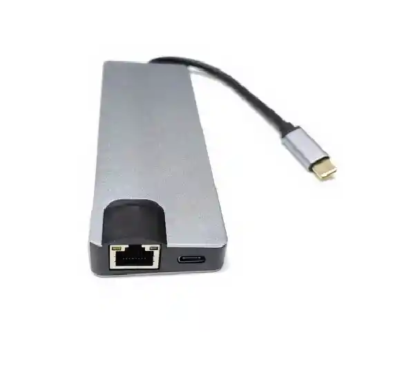 Convertidor Hub Tipo C A Hdmi 8 En 1 Lan+tipo C+sd+usb*2+vga