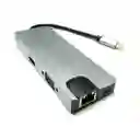 Convertidor Hub Tipo C A Hdmi 8 En 1 Lan+tipo C+sd+usb*2+vga