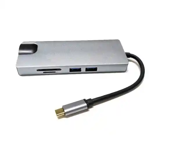 Convertidor Hub Tipo C A Hdmi 8 En 1 Lan+tipo C+sd+usb*2+vga