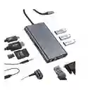 Adaptador Hub Tipo C 10 A 1 A Hdmi Vga+lan+usb 3.0+usb C