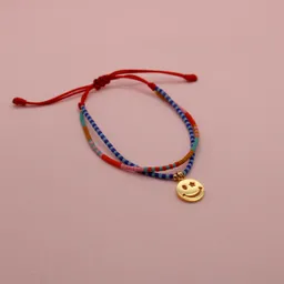 Pulsera Doble Mostacilla Carita Feliz