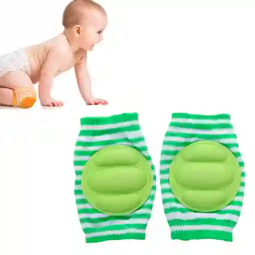 Rodilleras De Gateo Con Acolchado Para Bebé Verde