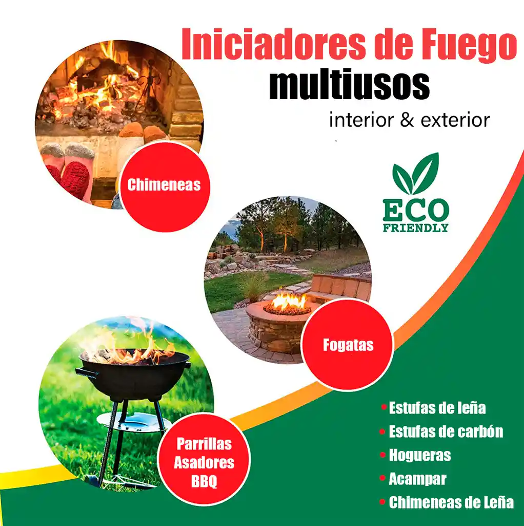 Iniciadores De Fuego Ecológicos Eco Fire X24 Unidades