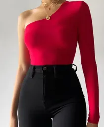 Body Manga Rojo Talla S/m