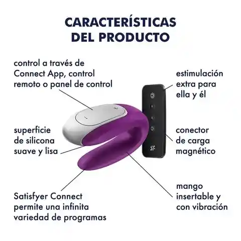 Satisfyer Con App Recargable -double Fun- Morado.