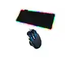 Combo Pad Mouse Rgb Xl + Mouse Wb 912 8 Botones Retroiluminado Alambrico