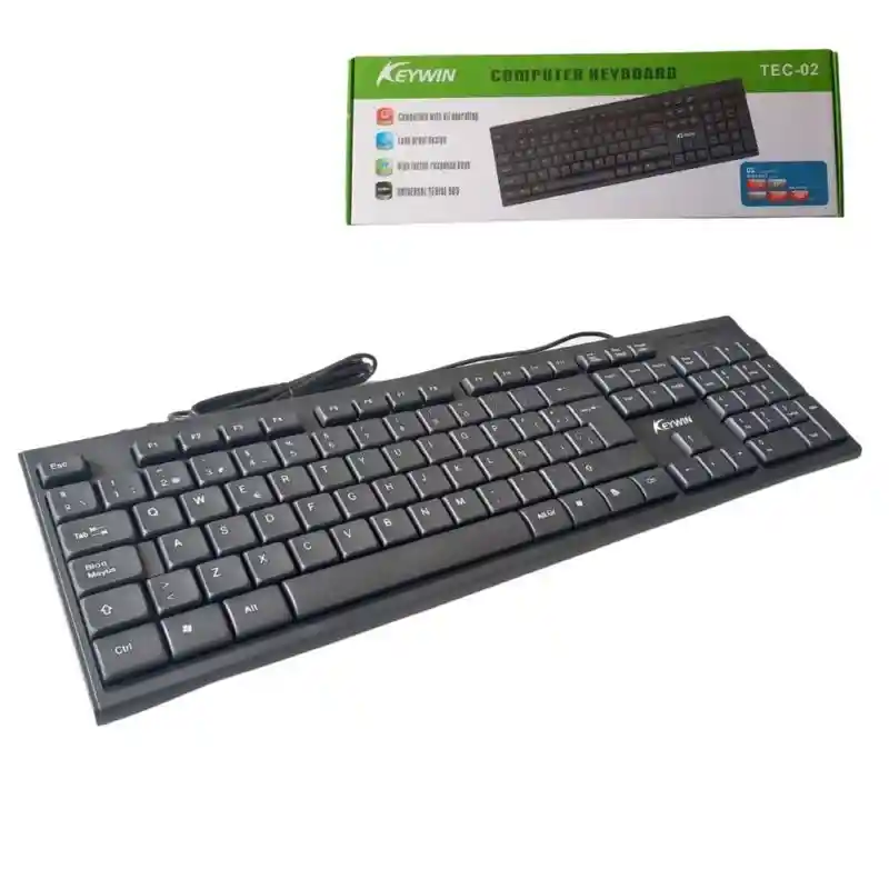Teclado Computador Usb Teclas Impermeables Español