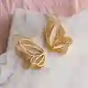 Aretes Mariposa Doble En Filigrana Dorado