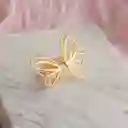 Anillo Asimétrico De Mariposa En Filigrana Dorado