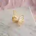 Anillo Asimétrico De Mariposa En Filigrana Dorado
