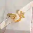 Anillo Asimétrico De Mariposa En Filigrana Dorado