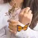 Anillo Asimétrico De Mariposa En Filigrana Dorado