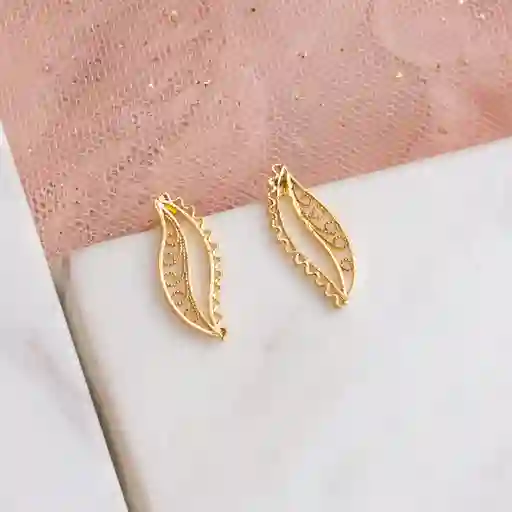 Aretes Pety En Filigrana Dorado