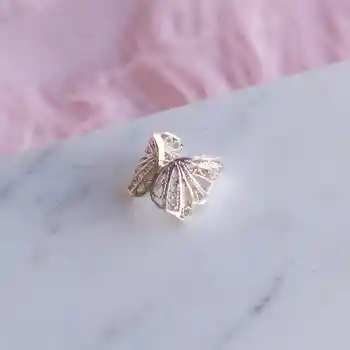 Earcuff Mariposa Posada En Filigrana Plata