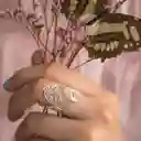 Anillo Juntas Mariposas En Filigrana Plateados