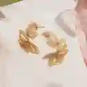 Aretes Candonga Medias Mariposas En Filigrana Dorado