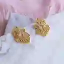 Aretes Topo Alas De Mariposa En Filigrana Dorado