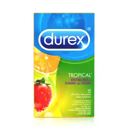 Durex Preservativos Saborizados Tropicalx 12