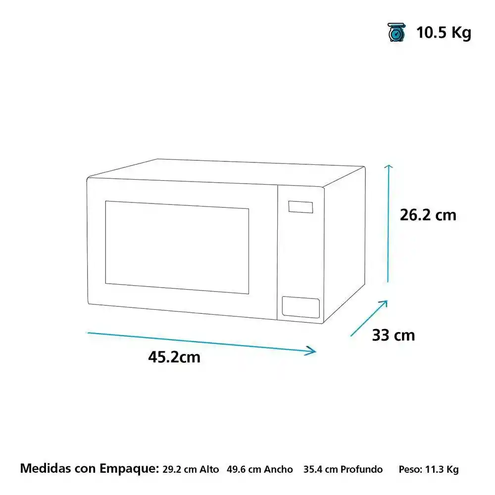 General Electric Horno Microondas 0.7 Platino Jes70g