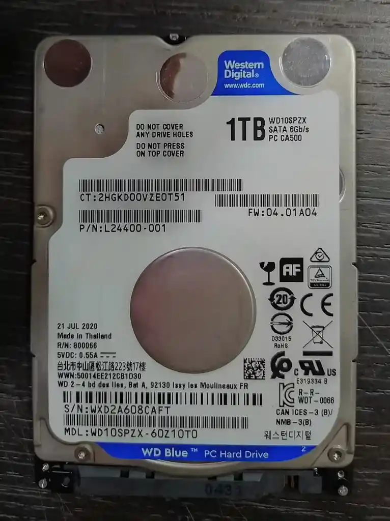Disco Duro Mecanico De 1 Tb Usado Portatil Wester Digital