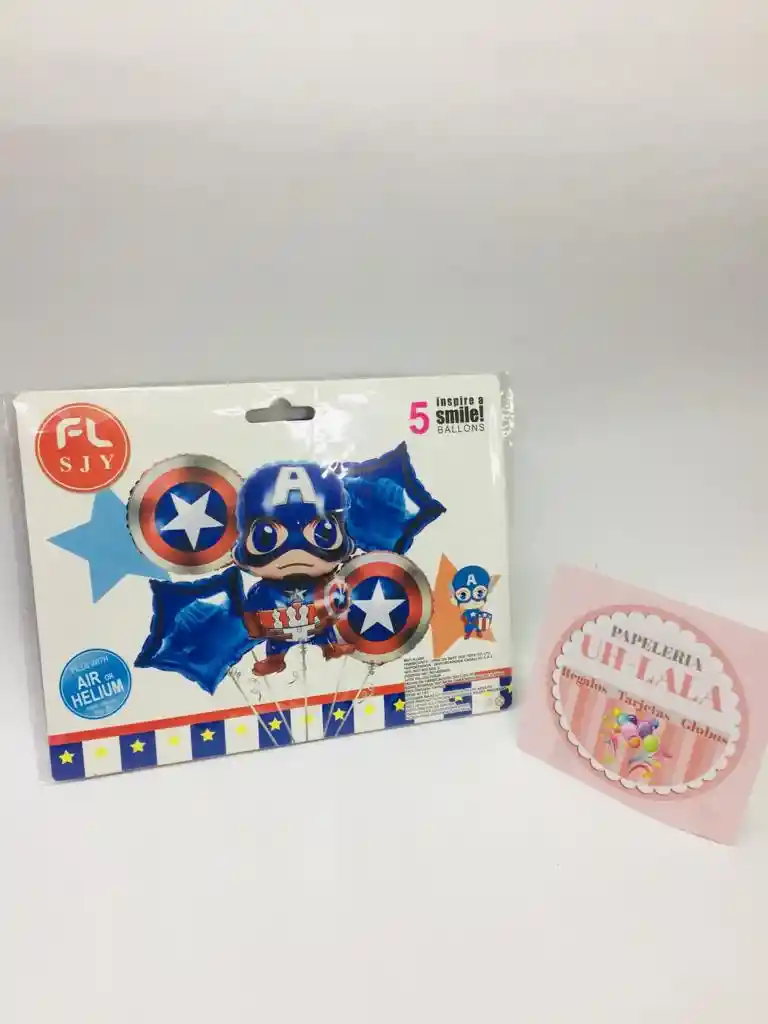 Kit X5 Globos , Capitan America