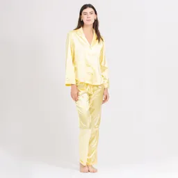 Pijama Mujer Satin Amarillo Claro - Talla Xl