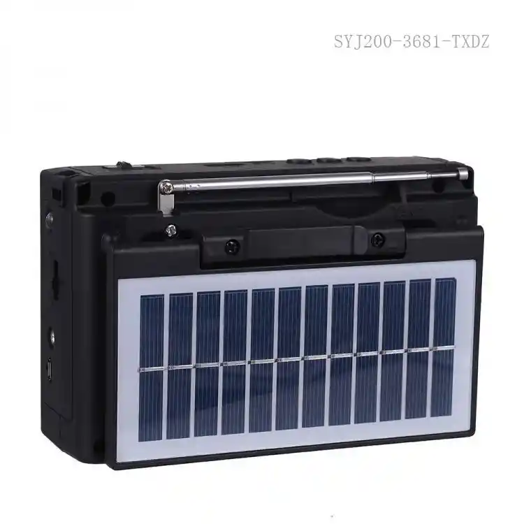 Radio Con Panel Solar Mp3 Bluetooth Con Linterna Am/ Fm