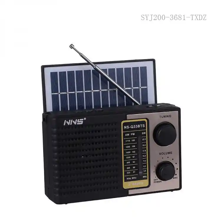 Radio Con Panel Solar Mp3 Bluetooth Con Linterna Am/ Fm